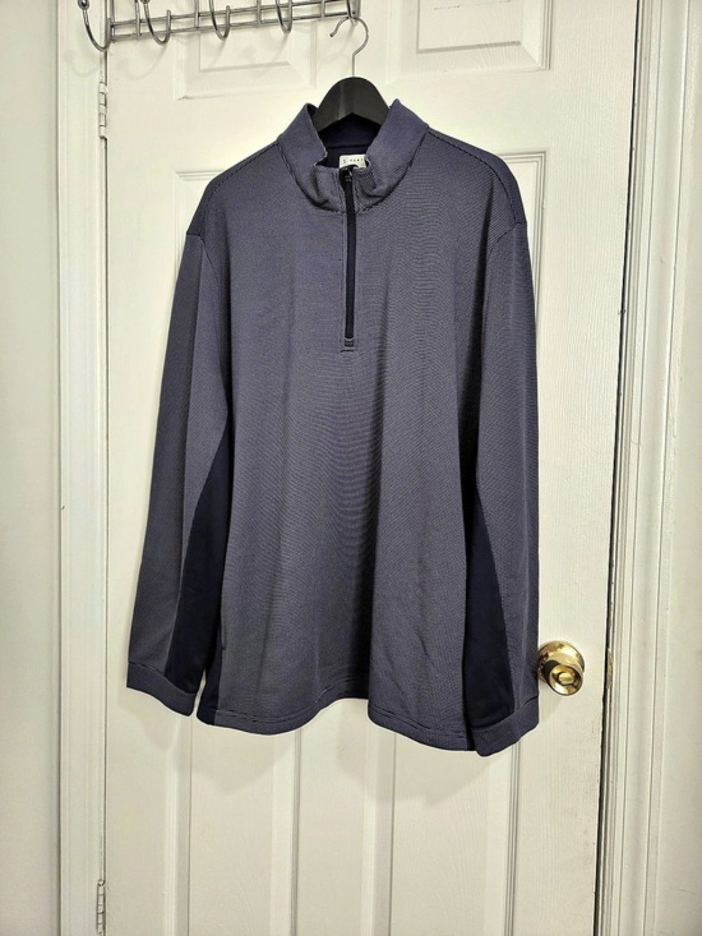 PGA TOUR Men's Quarter-Zip Pullover in Blue XXL Like New